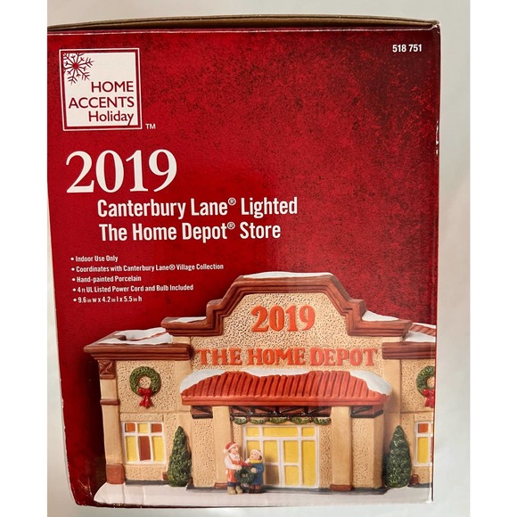 The Home Depot 2019 Canterbury Lane Lighted Store New In Box - Picture 5 of 8